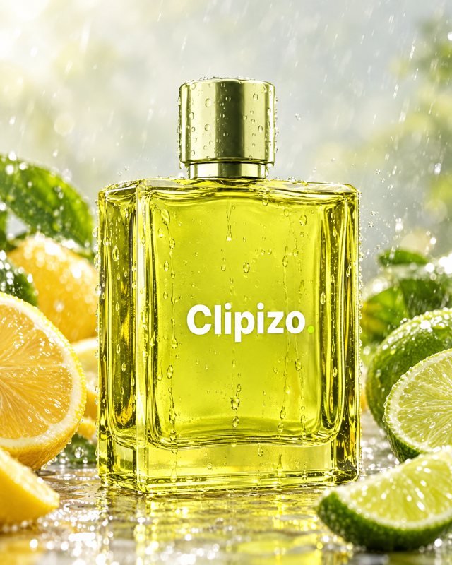 Citrus Rain by Clipizo Fragrances, black glass bottle with the Clipizo. logo