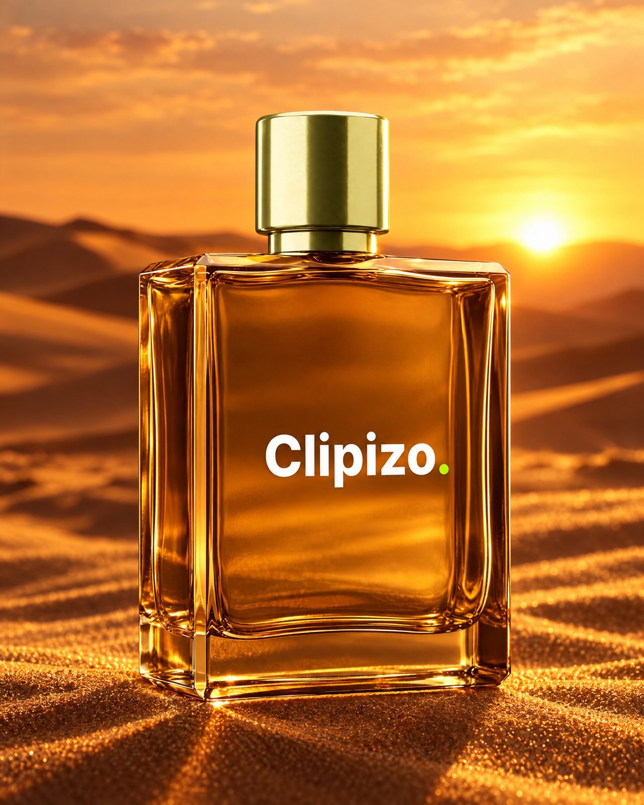 Desert Gold by Clipizo Fragrances, black glass bottle with the Clipizo. logo