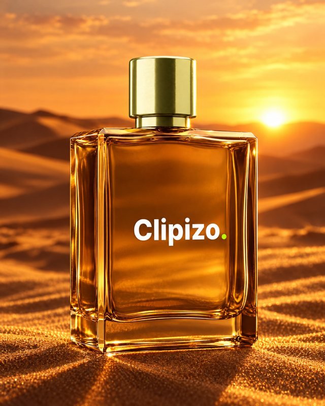 Desert Gold by Clipizo Fragrances, black glass bottle with the Clipizo. logo