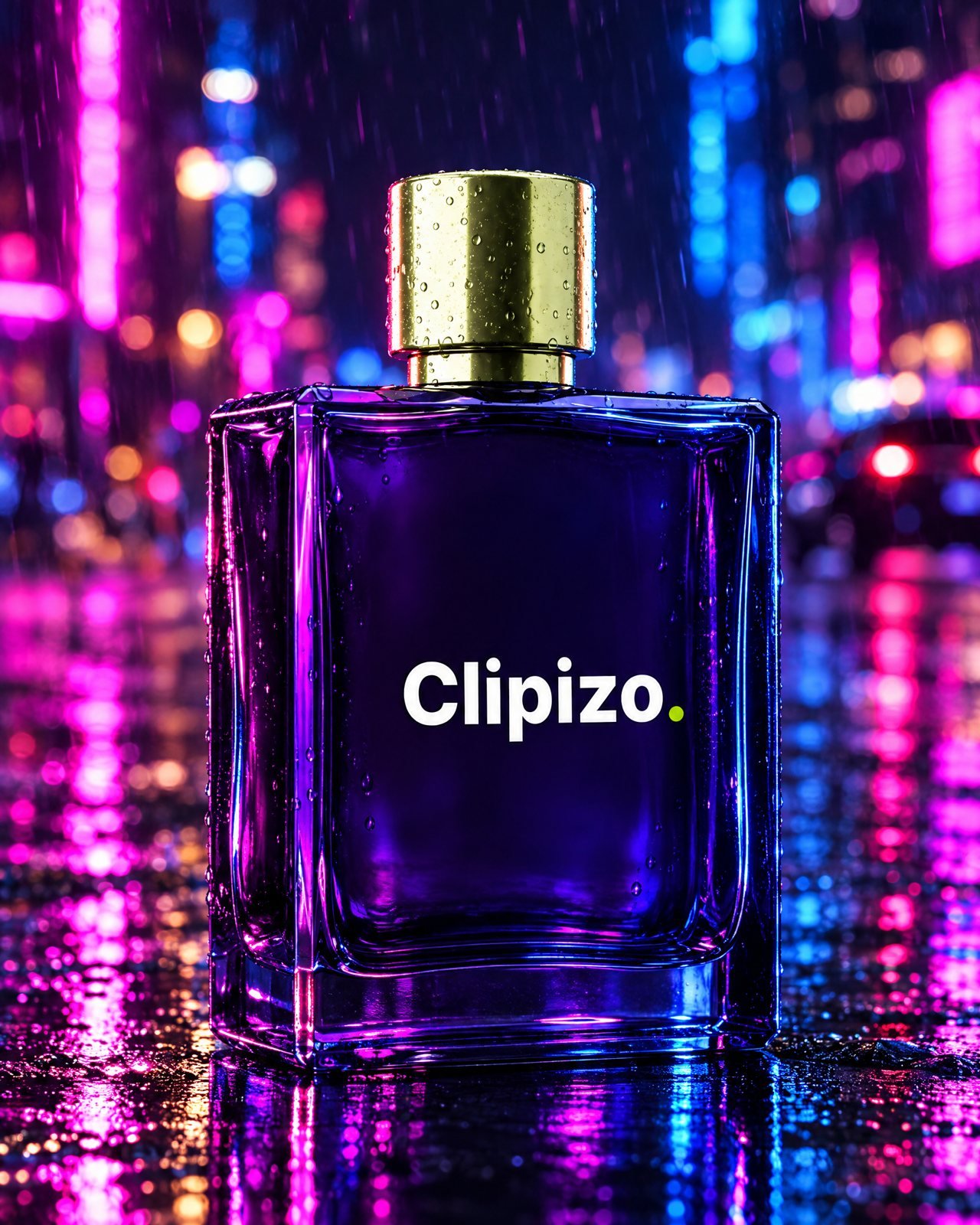 Midnight Neon by Clipizo Fragrances, black glass bottle with the Clipizo. logo