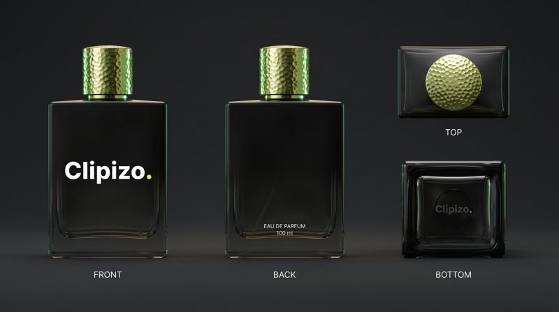 Discovery Set by Clipizo Fragrances, black glass bottle with the Clipizo. logo